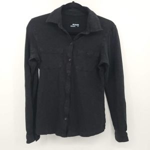 Columbia Woman's Button Up Long Sleeve Shirt Black Small